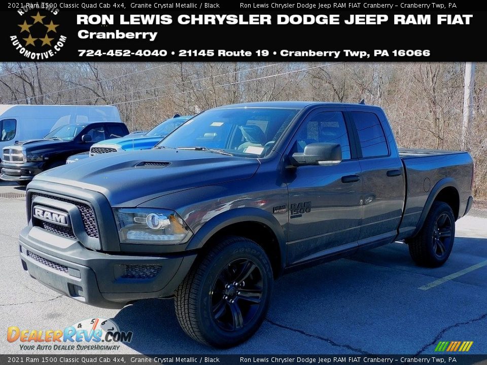 2021 Ram 1500 Classic Quad Cab 4x4 Granite Crystal Metallic / Black Photo #1