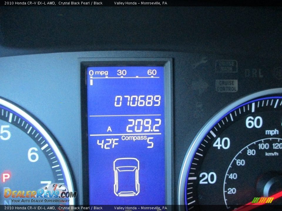 2010 Honda CR-V EX-L AWD Crystal Black Pearl / Black Photo #20