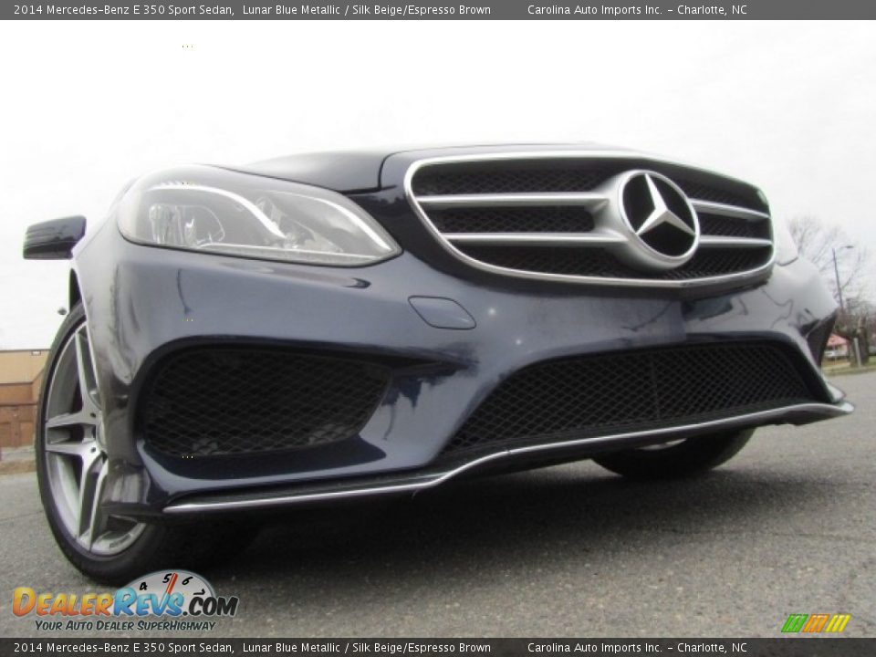 2014 Mercedes-Benz E 350 Sport Sedan Lunar Blue Metallic / Silk Beige/Espresso Brown Photo #2