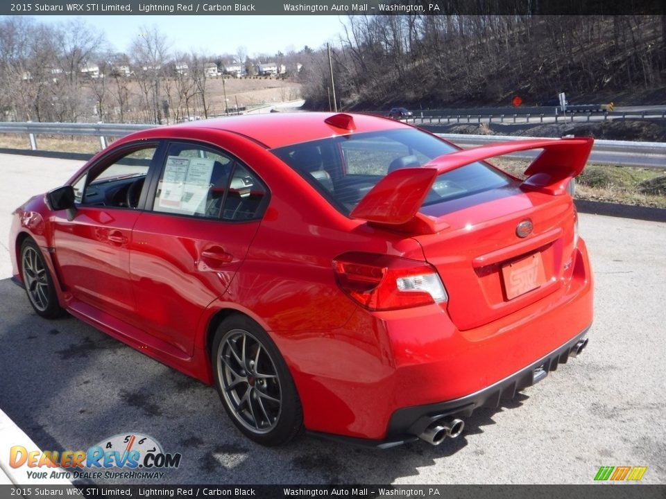 2015 Subaru WRX STI Limited Lightning Red / Carbon Black Photo #14