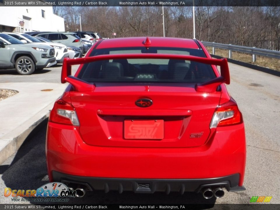 2015 Subaru WRX STI Limited Lightning Red / Carbon Black Photo #15