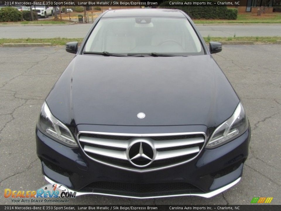 2014 Mercedes-Benz E 350 Sport Sedan Lunar Blue Metallic / Silk Beige/Espresso Brown Photo #5