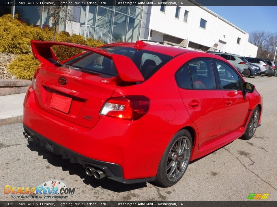 2015 Subaru WRX STI Limited Lightning Red / Carbon Black Photo #16