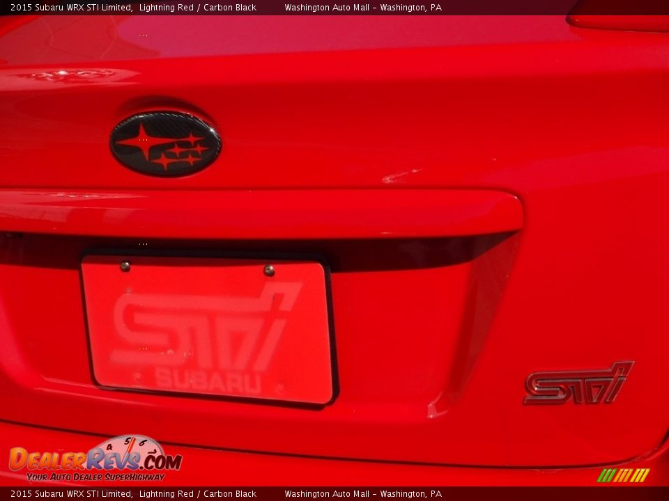 2015 Subaru WRX STI Limited Lightning Red / Carbon Black Photo #17