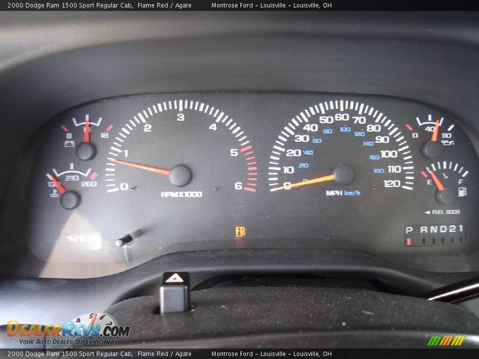 2000 Dodge Ram 1500 Sport Regular Cab Flame Red / Agate Photo #22