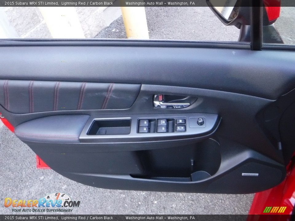 2015 Subaru WRX STI Limited Lightning Red / Carbon Black Photo #19