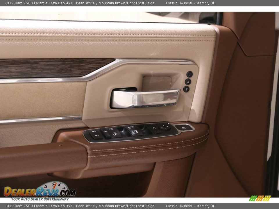 2019 Ram 2500 Laramie Crew Cab 4x4 Pearl White / Mountain Brown/Light Frost Beige Photo #6