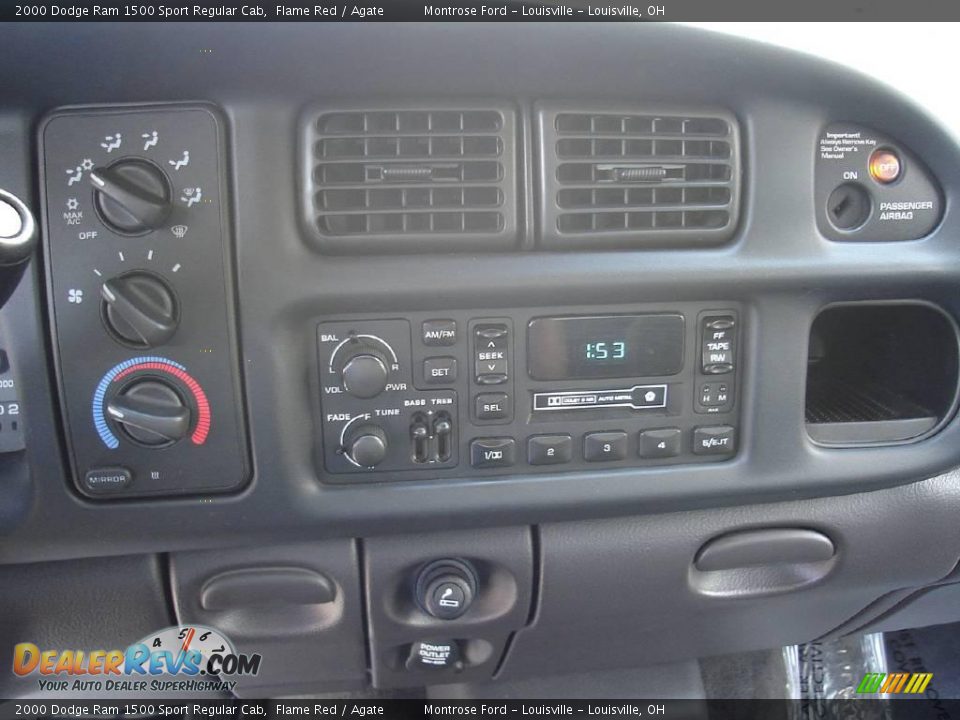 2000 Dodge Ram 1500 Sport Regular Cab Flame Red / Agate Photo #23