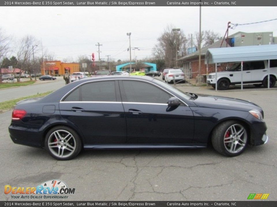 2014 Mercedes-Benz E 350 Sport Sedan Lunar Blue Metallic / Silk Beige/Espresso Brown Photo #11