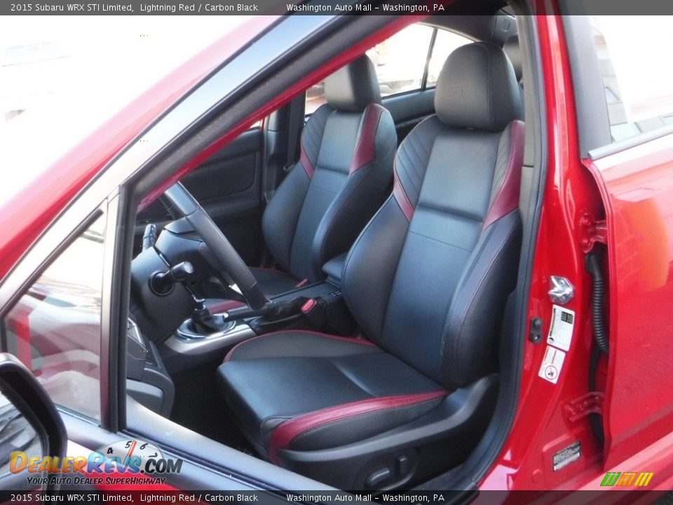 2015 Subaru WRX STI Limited Lightning Red / Carbon Black Photo #22