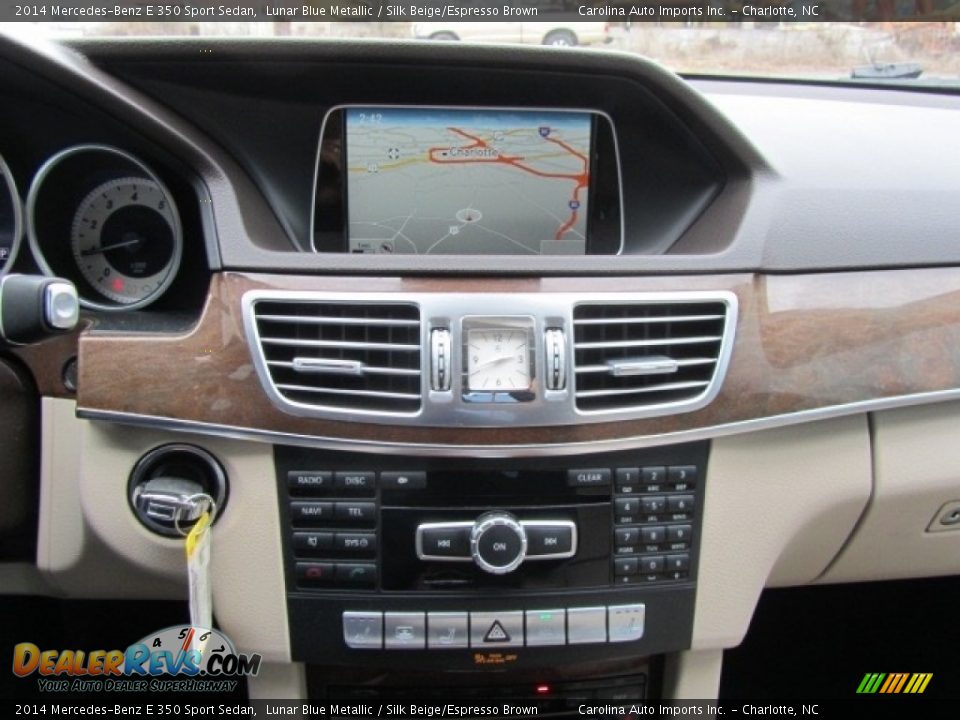 2014 Mercedes-Benz E 350 Sport Sedan Lunar Blue Metallic / Silk Beige/Espresso Brown Photo #15