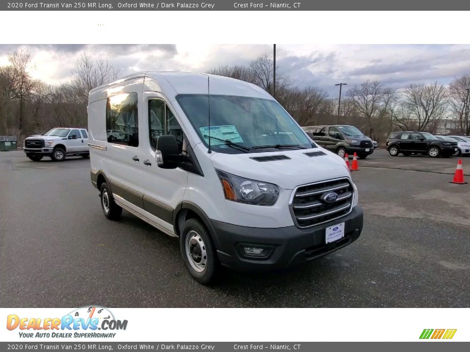 2020 Ford Transit Van 250 MR Long Oxford White / Dark Palazzo Grey Photo #1