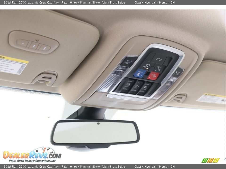 2019 Ram 2500 Laramie Crew Cab 4x4 Pearl White / Mountain Brown/Light Frost Beige Photo #12