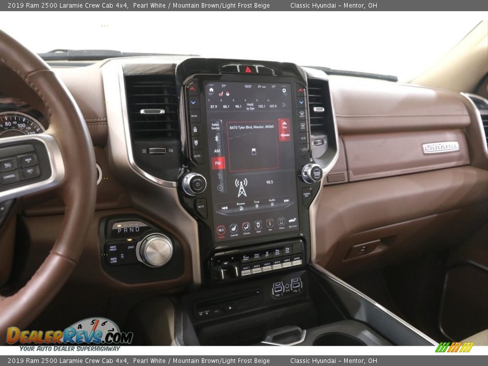 2019 Ram 2500 Laramie Crew Cab 4x4 Pearl White / Mountain Brown/Light Frost Beige Photo #13