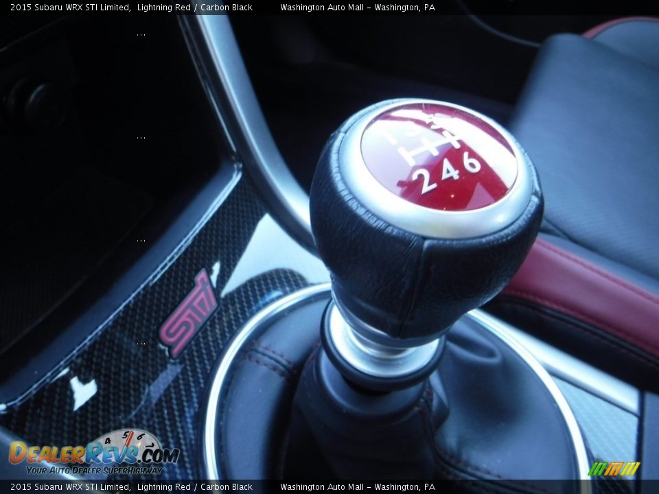 2015 Subaru WRX STI Limited Lightning Red / Carbon Black Photo #26