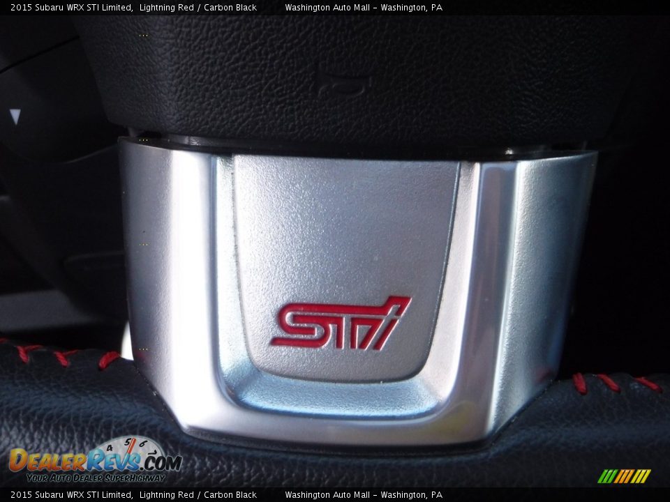 2015 Subaru WRX STI Limited Lightning Red / Carbon Black Photo #27