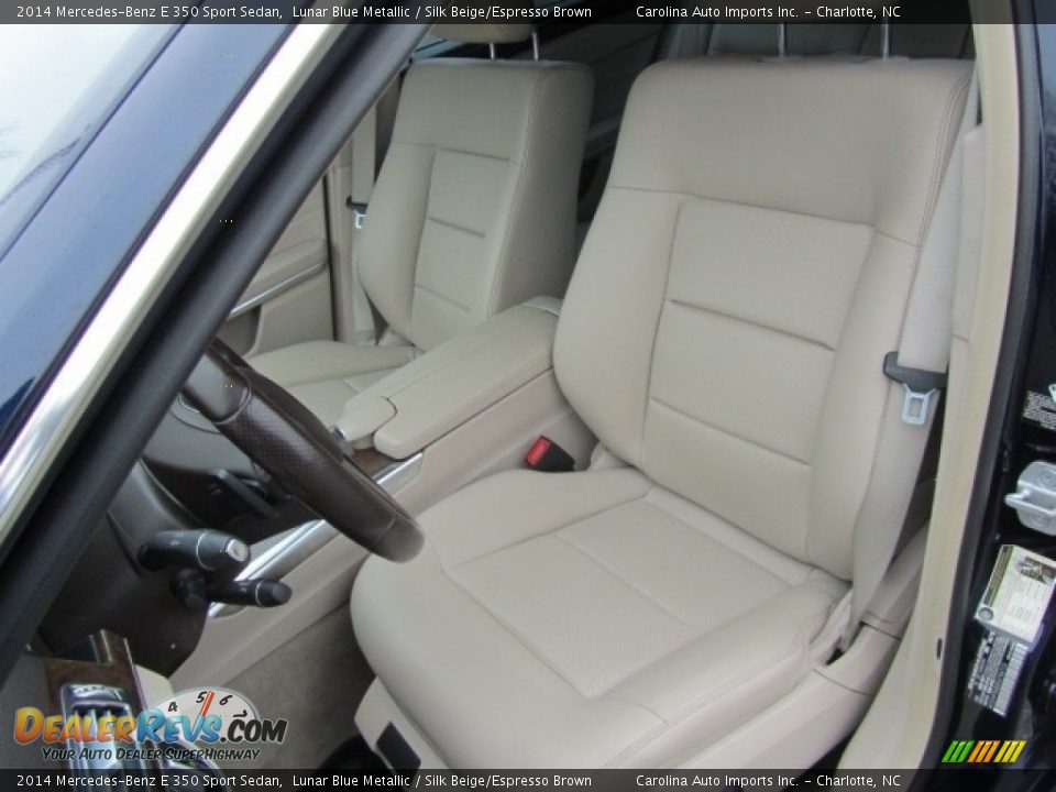 2014 Mercedes-Benz E 350 Sport Sedan Lunar Blue Metallic / Silk Beige/Espresso Brown Photo #18