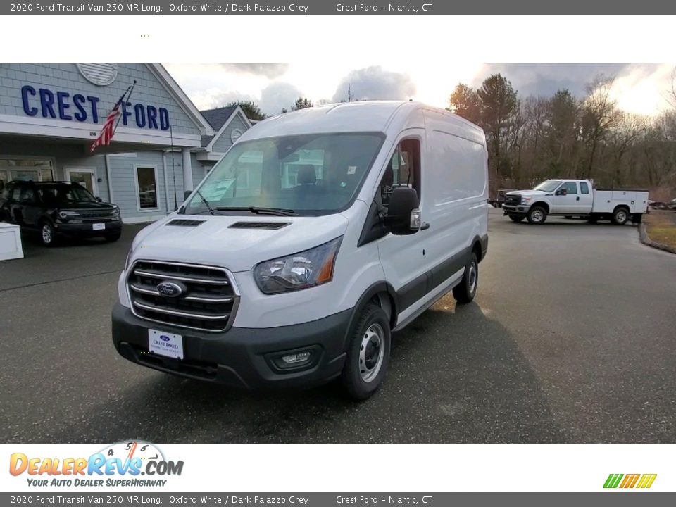 2020 Ford Transit Van 250 MR Long Oxford White / Dark Palazzo Grey Photo #3