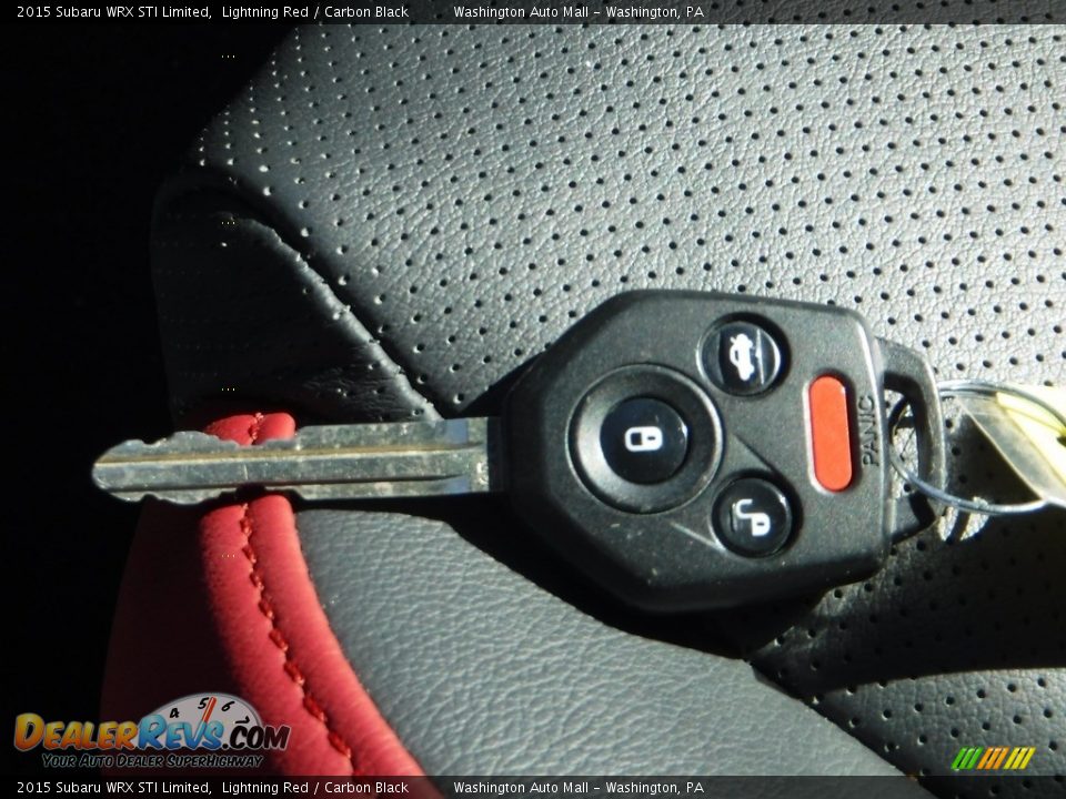 2015 Subaru WRX STI Limited Lightning Red / Carbon Black Photo #28