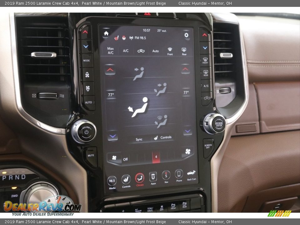 2019 Ram 2500 Laramie Crew Cab 4x4 Pearl White / Mountain Brown/Light Frost Beige Photo #15