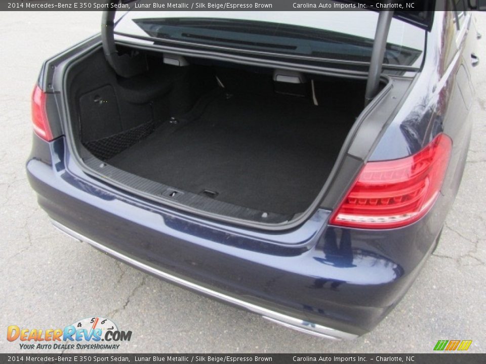 2014 Mercedes-Benz E 350 Sport Sedan Lunar Blue Metallic / Silk Beige/Espresso Brown Photo #20