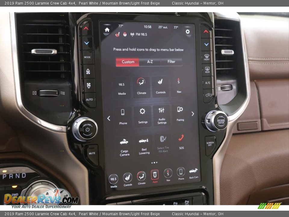 2019 Ram 2500 Laramie Crew Cab 4x4 Pearl White / Mountain Brown/Light Frost Beige Photo #16