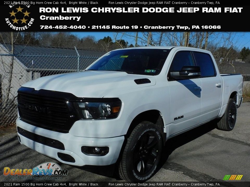 2021 Ram 1500 Big Horn Crew Cab 4x4 Bright White / Black Photo #1