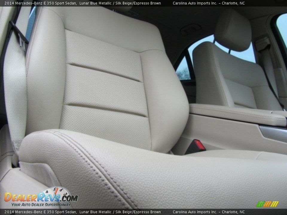 2014 Mercedes-Benz E 350 Sport Sedan Lunar Blue Metallic / Silk Beige/Espresso Brown Photo #22