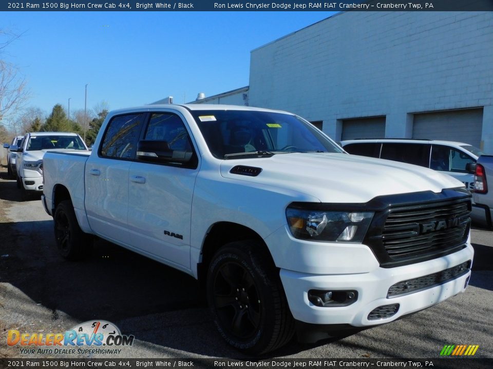 2021 Ram 1500 Big Horn Crew Cab 4x4 Bright White / Black Photo #3