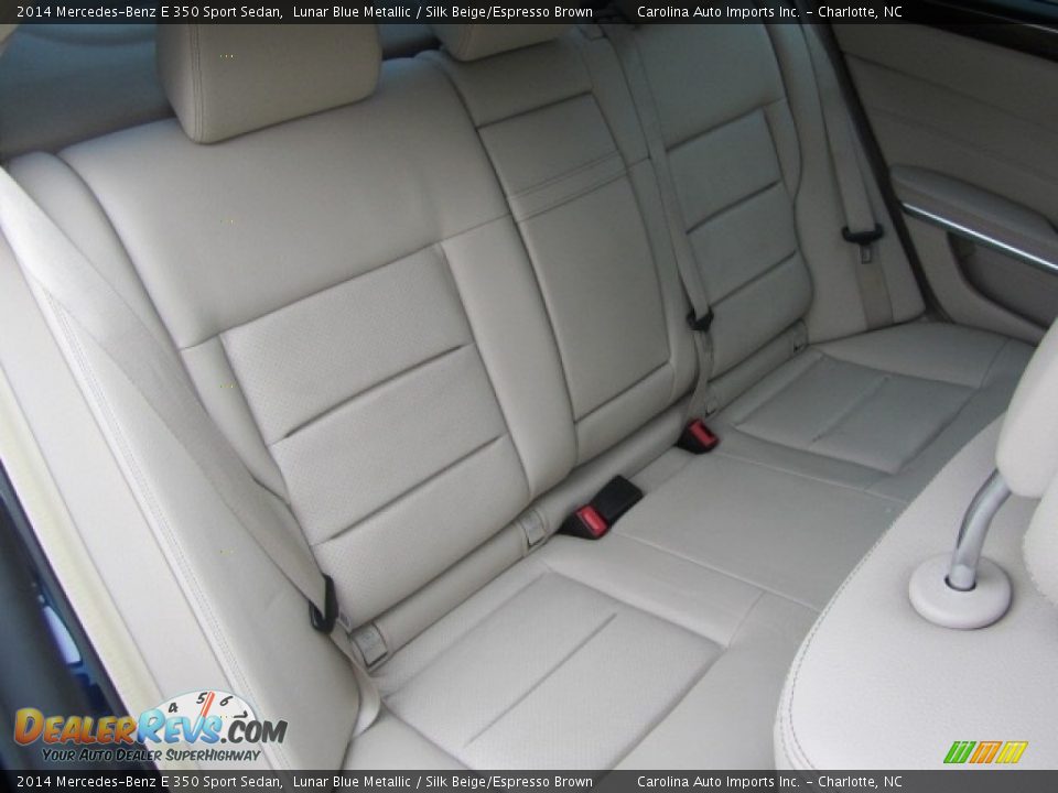 2014 Mercedes-Benz E 350 Sport Sedan Lunar Blue Metallic / Silk Beige/Espresso Brown Photo #24