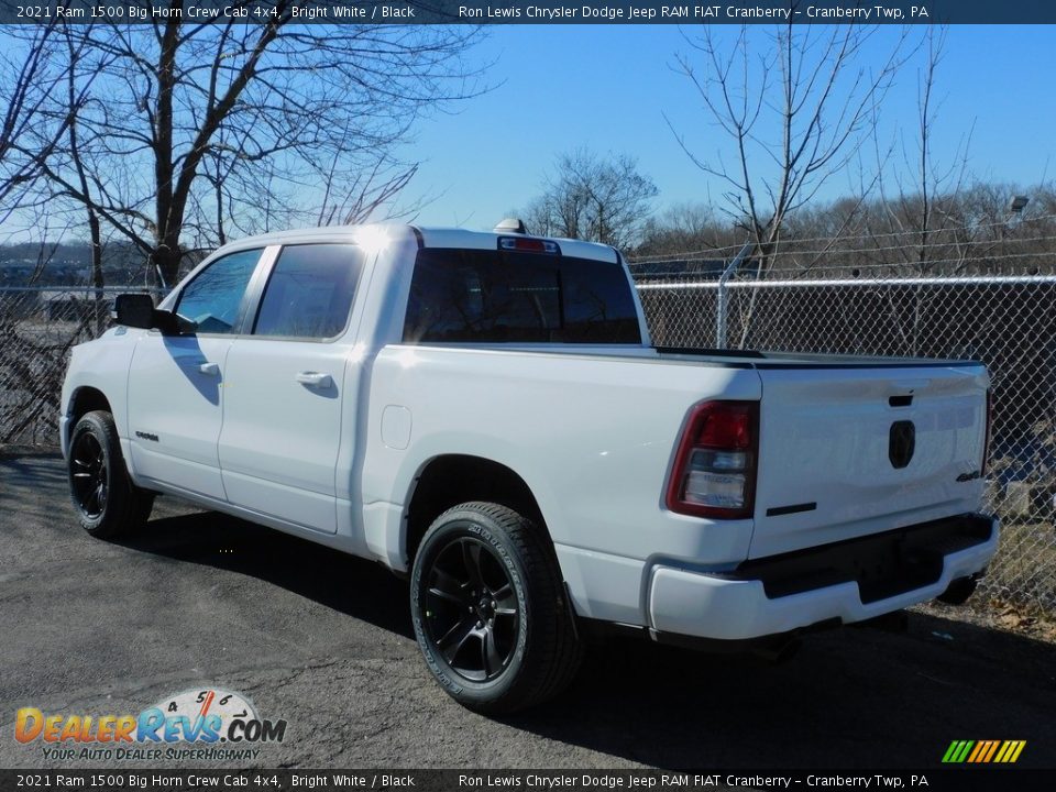 2021 Ram 1500 Big Horn Crew Cab 4x4 Bright White / Black Photo #7