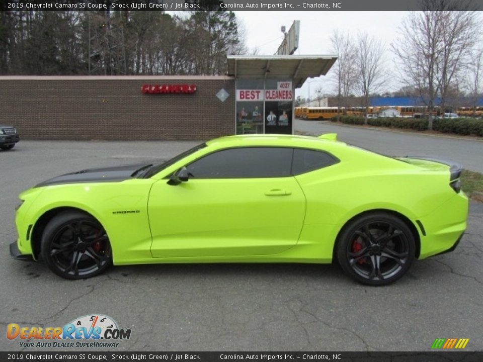 2019 Chevrolet Camaro SS Coupe Shock (Light Green) / Jet Black Photo #7