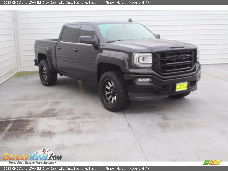 2018 GMC Sierra 1500 SLT Crew Cab 4WD Onyx Black / Jet Black Photo #2