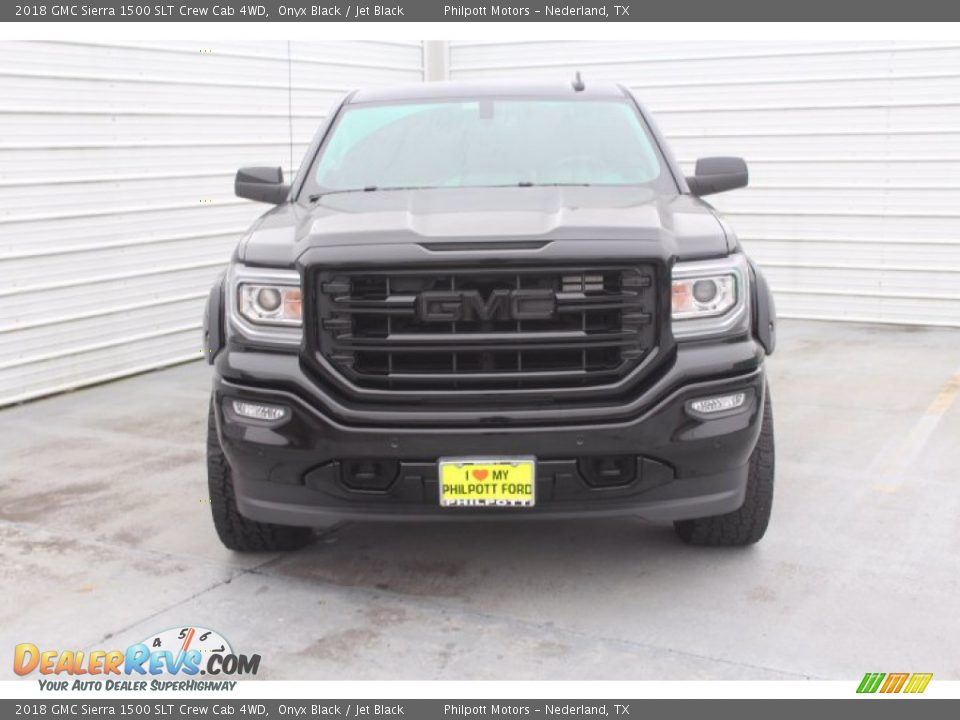 2018 GMC Sierra 1500 SLT Crew Cab 4WD Onyx Black / Jet Black Photo #3