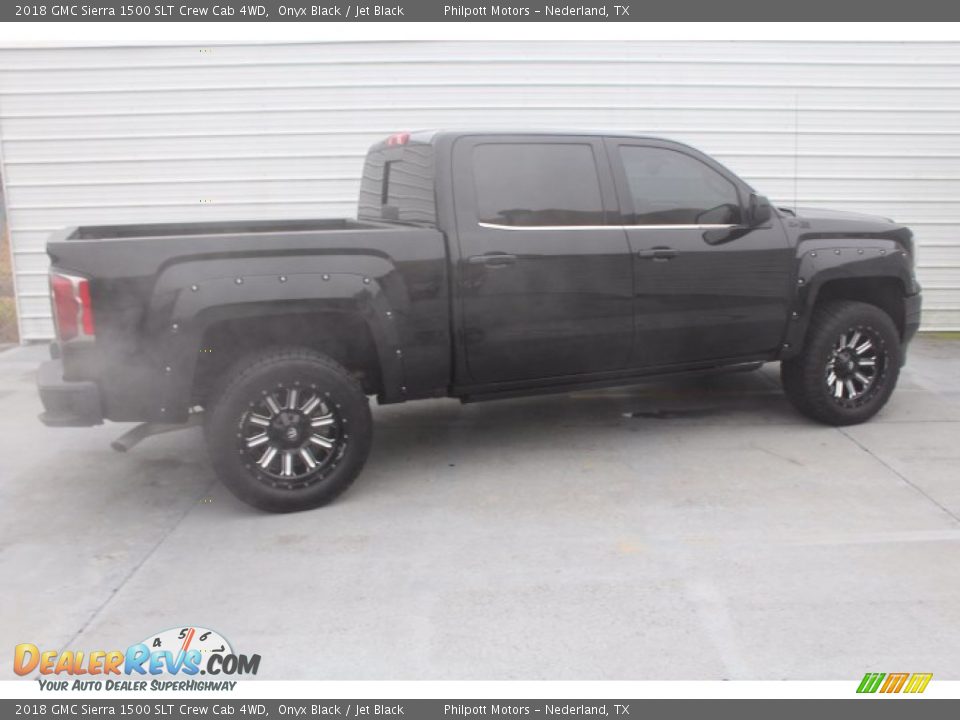 2018 GMC Sierra 1500 SLT Crew Cab 4WD Onyx Black / Jet Black Photo #10