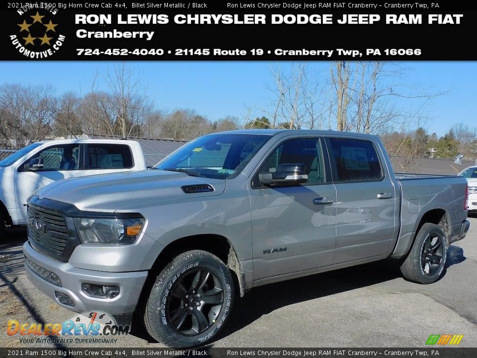 2021 Ram 1500 Big Horn Crew Cab 4x4 Billet Silver Metallic / Black Photo #1