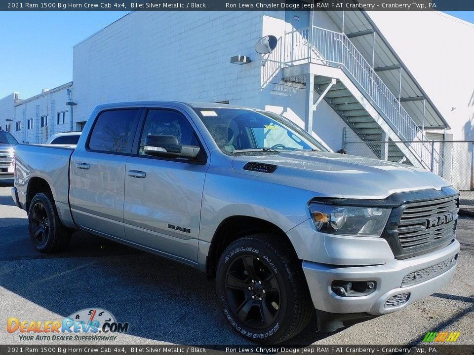 2021 Ram 1500 Big Horn Crew Cab 4x4 Billet Silver Metallic / Black Photo #3