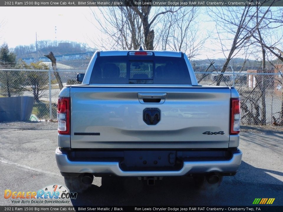 2021 Ram 1500 Big Horn Crew Cab 4x4 Billet Silver Metallic / Black Photo #6