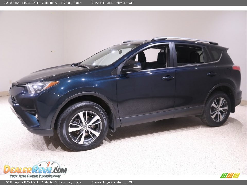 2018 Toyota RAV4 XLE Galactic Aqua Mica / Black Photo #3