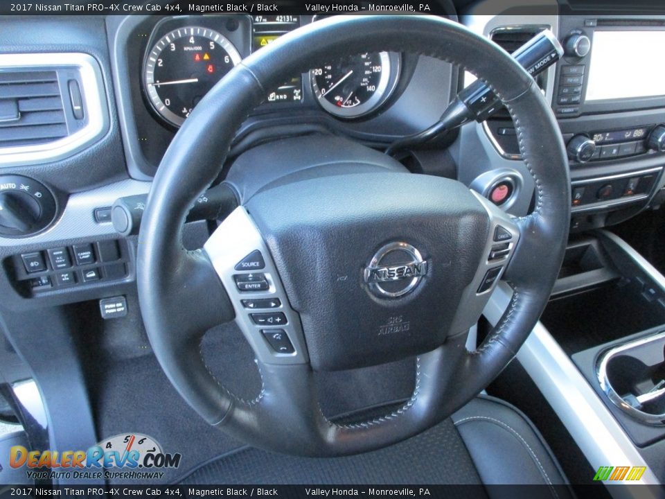 2017 Nissan Titan PRO-4X Crew Cab 4x4 Magnetic Black / Black Photo #14