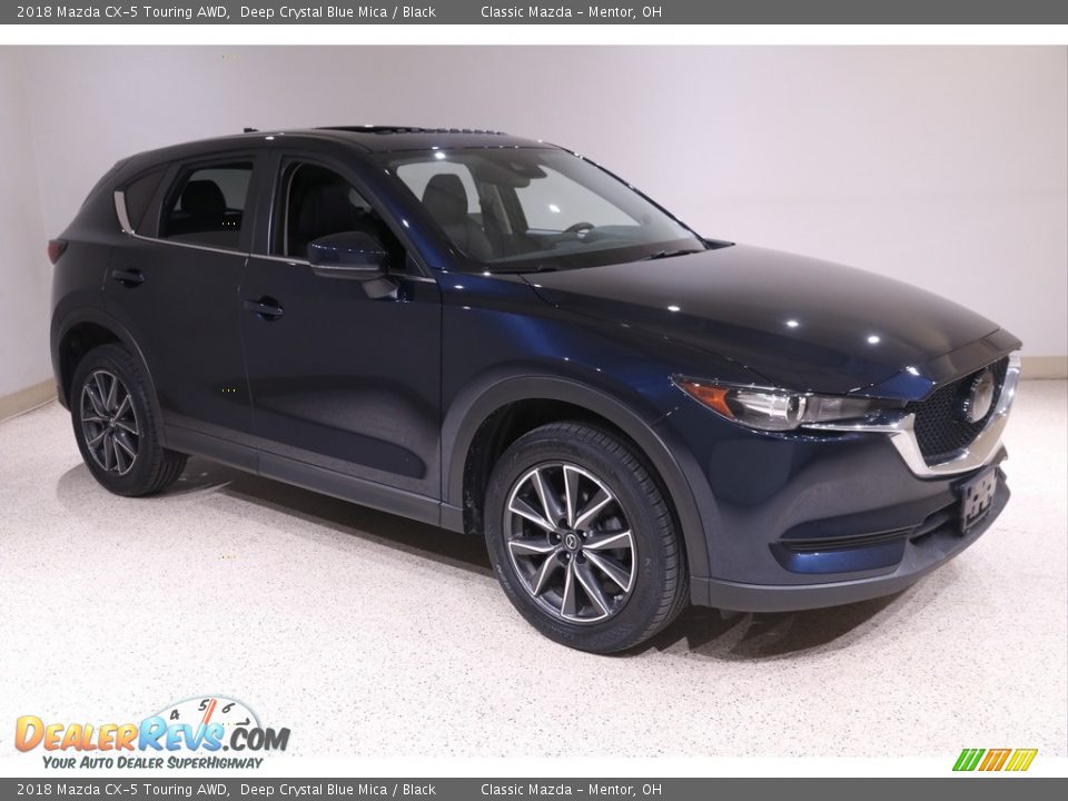 2018 Mazda CX-5 Touring AWD Deep Crystal Blue Mica / Black Photo #1
