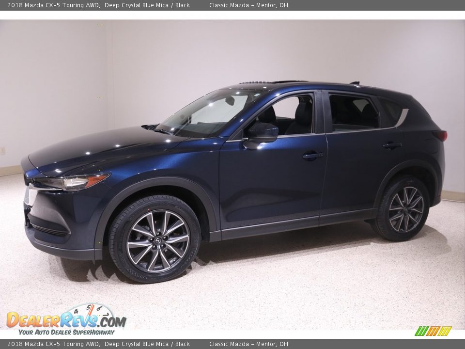 2018 Mazda CX-5 Touring AWD Deep Crystal Blue Mica / Black Photo #3