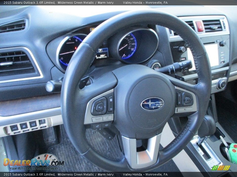2015 Subaru Outback 3.6R Limited Steering Wheel Photo #12
