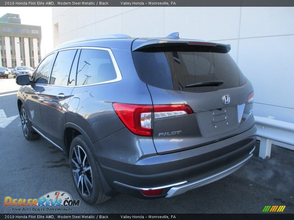 2019 Honda Pilot Elite AWD Modern Steel Metallic / Black Photo #3