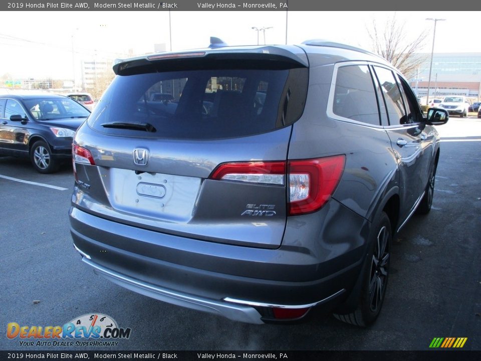 2019 Honda Pilot Elite AWD Modern Steel Metallic / Black Photo #5