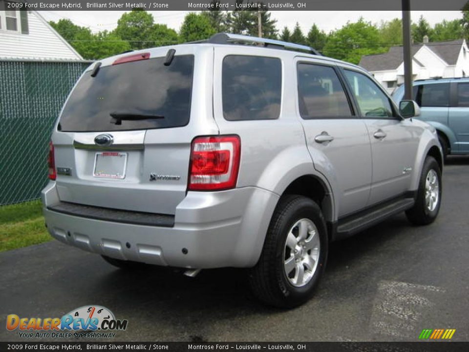 2009 Ford Escape Hybrid Brilliant Silver Metallic / Stone Photo #2