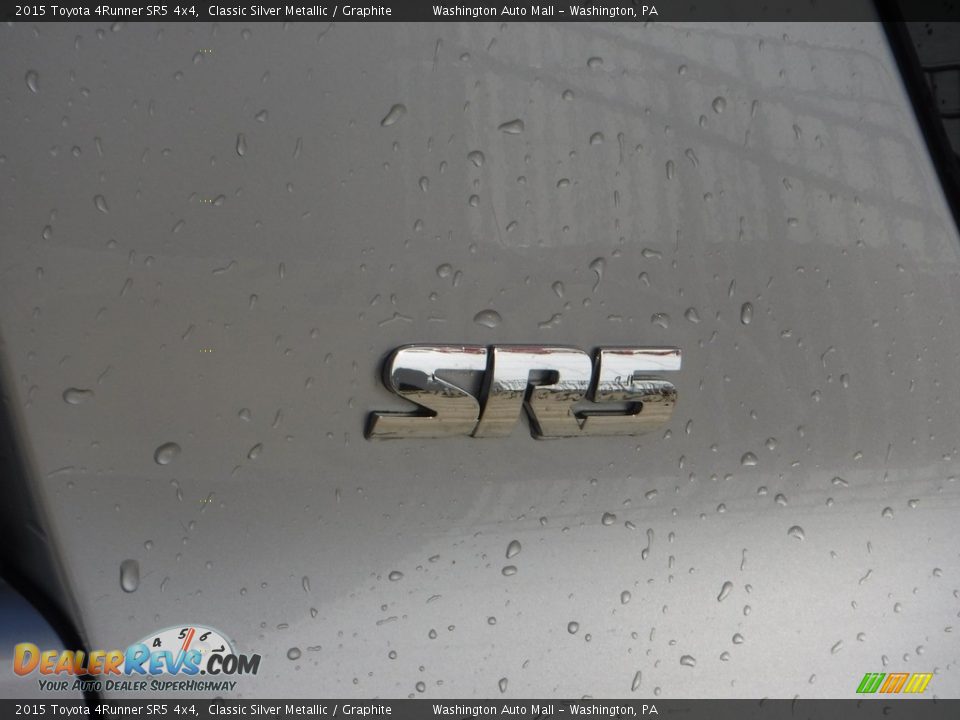 2015 Toyota 4Runner SR5 4x4 Classic Silver Metallic / Graphite Photo #13