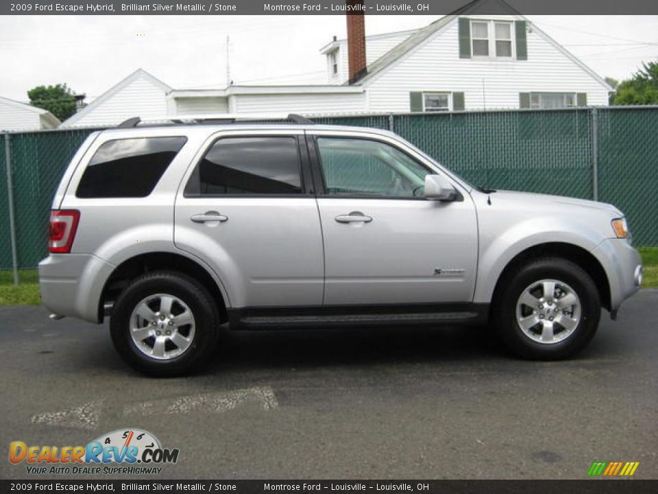 2009 Ford Escape Hybrid Brilliant Silver Metallic / Stone Photo #3