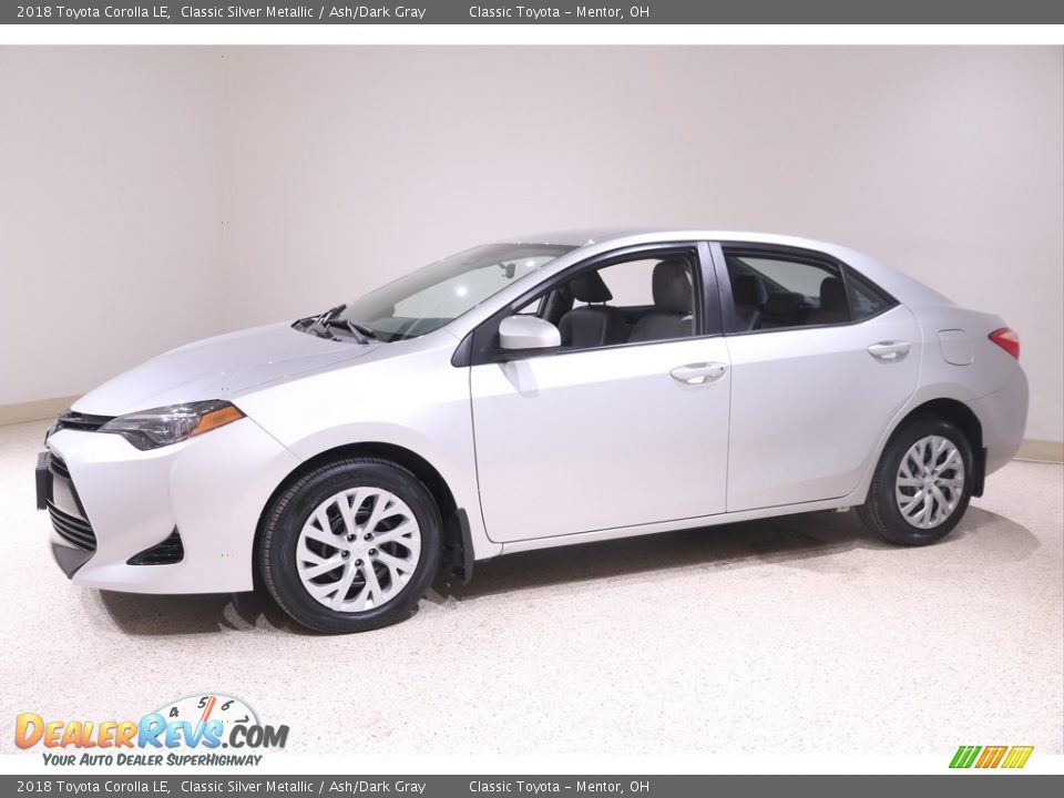 2018 Toyota Corolla LE Classic Silver Metallic / Ash/Dark Gray Photo #3