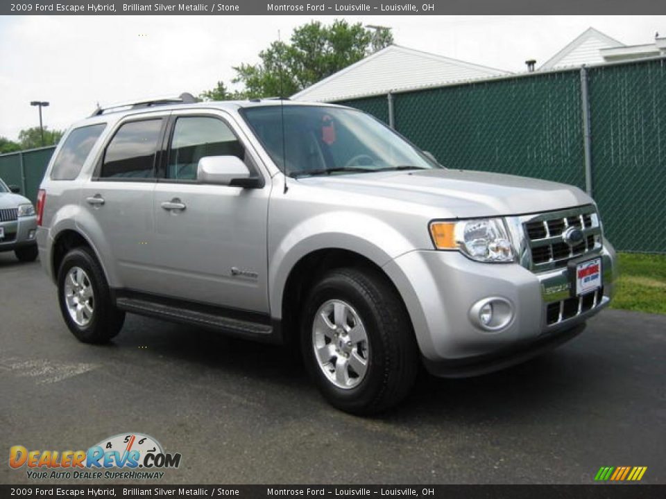 2009 Ford Escape Hybrid Brilliant Silver Metallic / Stone Photo #4
